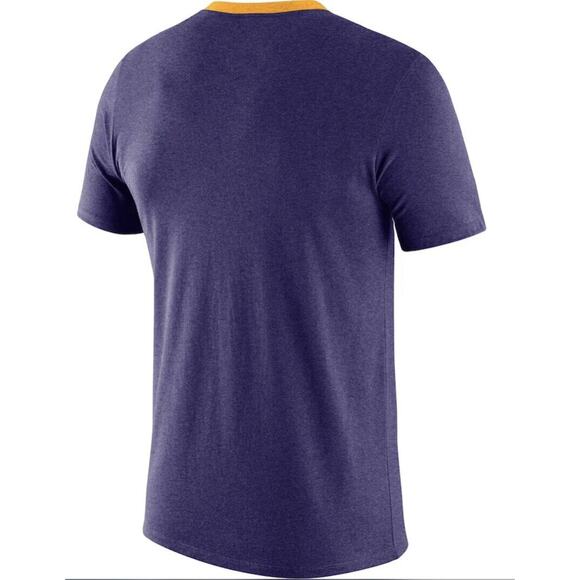 LSU Tigers Nike Football Helmet Purple Gold Shirt Just Do It Mens Large NEW - Picture 2 of 11